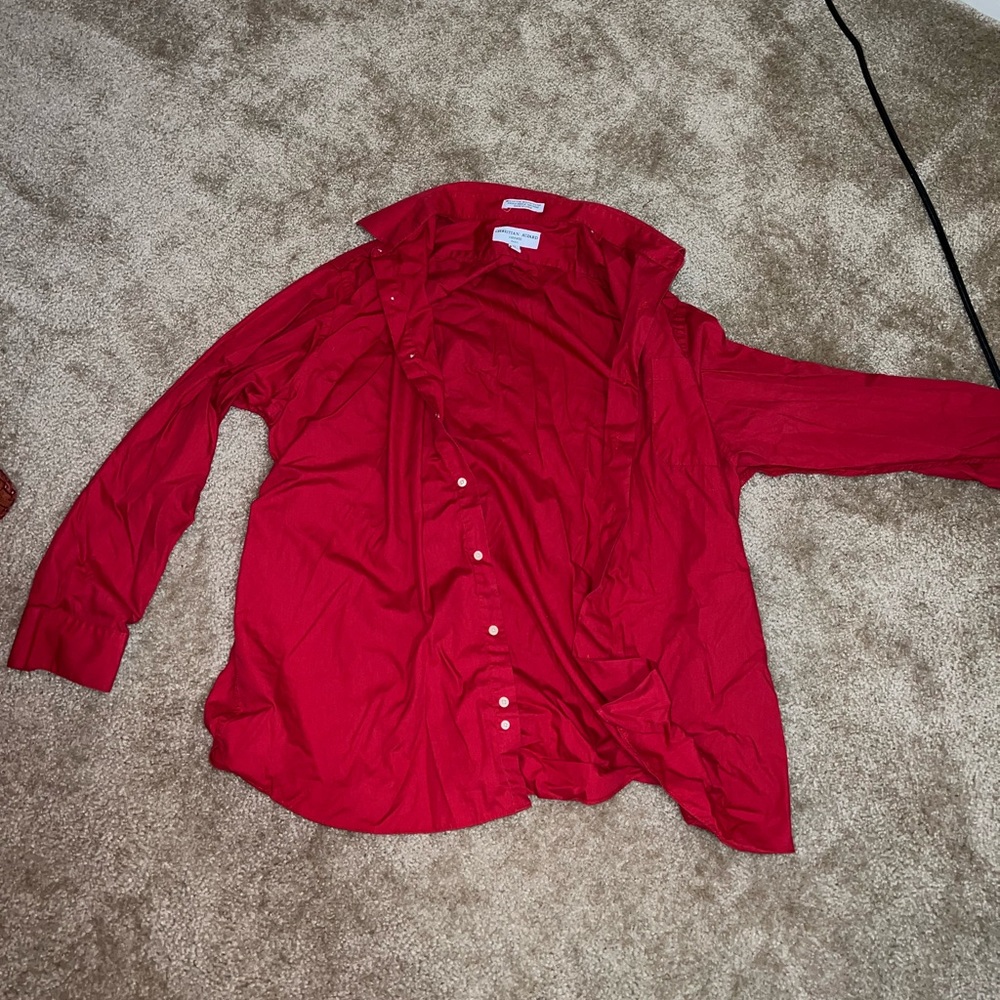 Red dress shirt